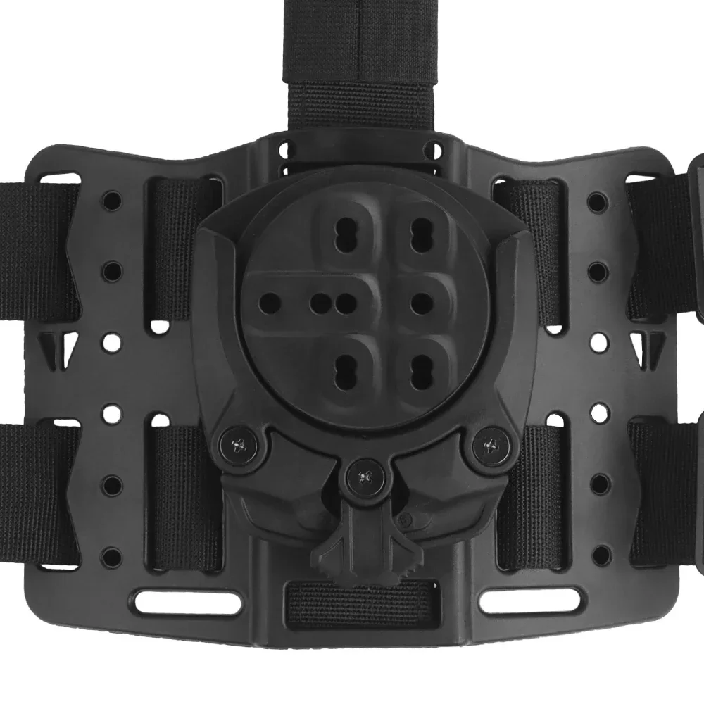 Adaptador de Base táctico de 360 grados, Panel de pierna, Clip para cinturón, adaptador de funda, bisel ajustable con correa y correa de hebilla de plástico - imagen 3