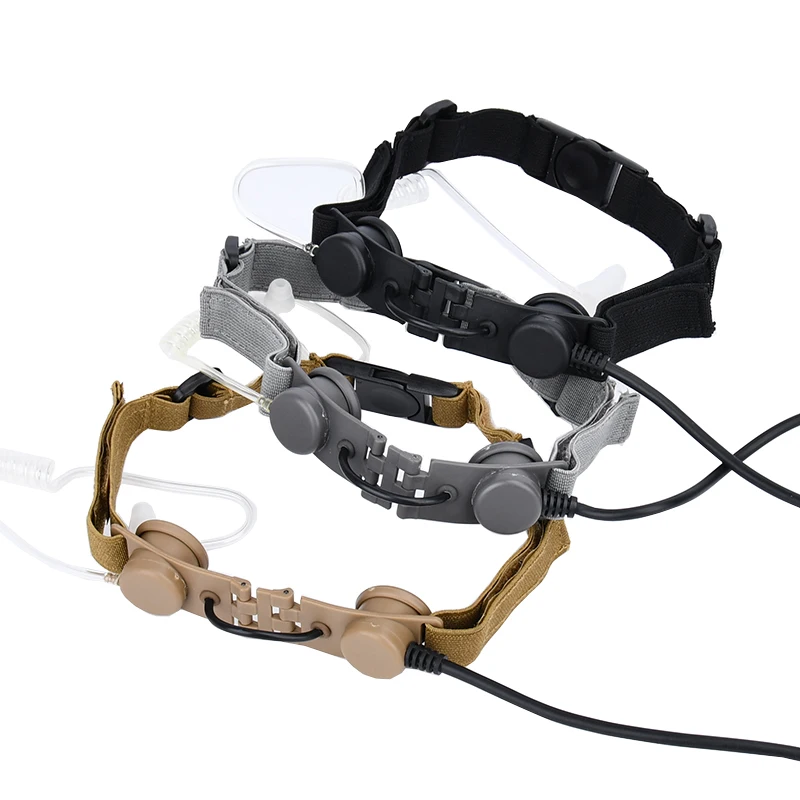 WADSN-Micrófono de garganta táctico para Kenwood BaoFeng, auriculares UV-5R UV-5X, Eaphone Laryngeal, Walkie Earpiece Radio U94 P - imagen 2