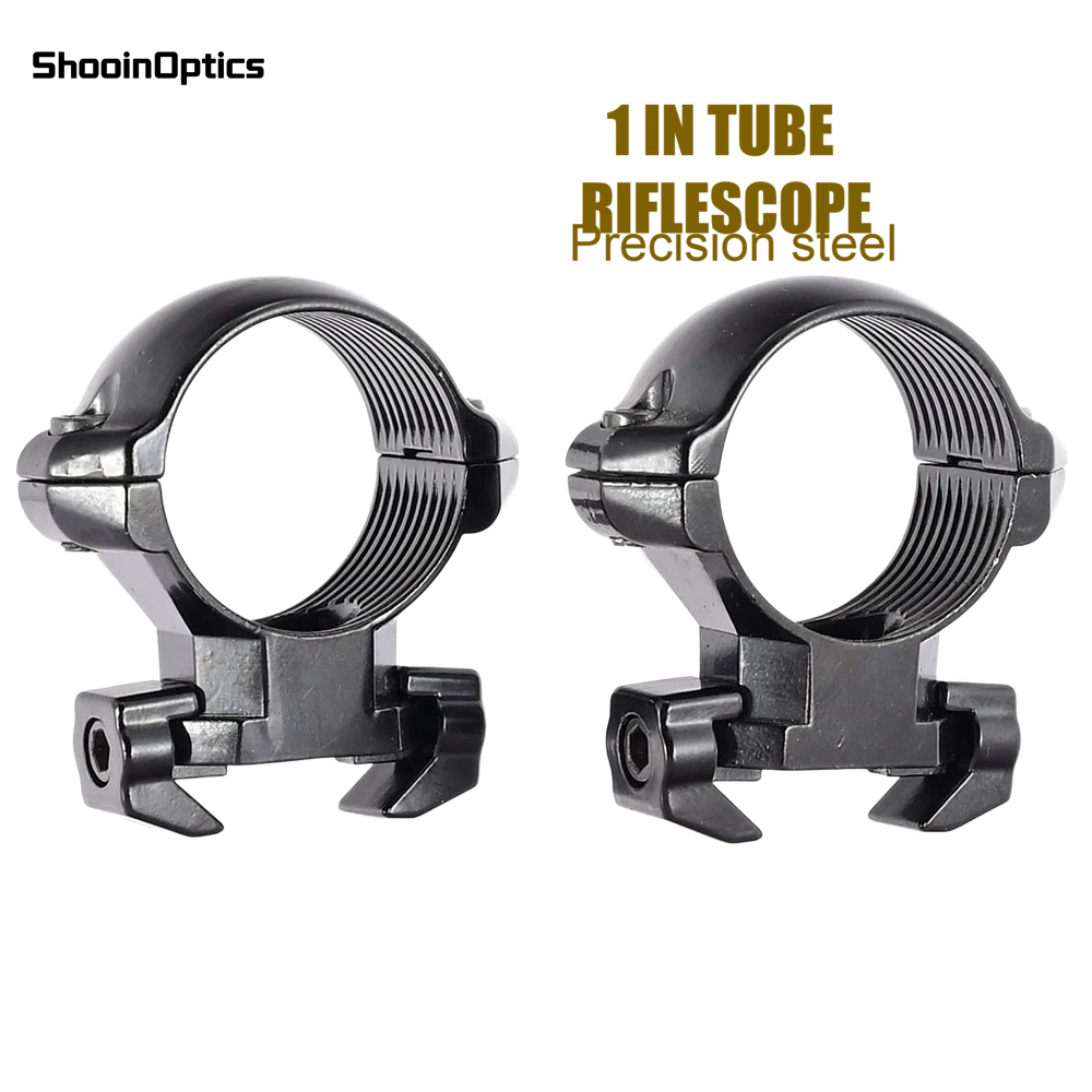 Shooin Optics MIM Steel Riflescope Mount Ring 1 Inch Tube Weaver Precision Mount - imagen 3