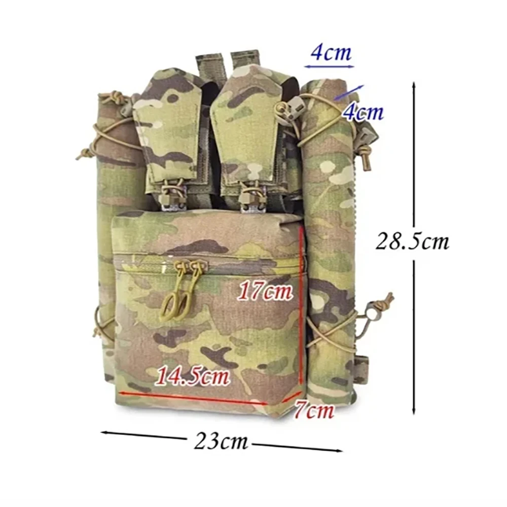 Chaleco de batalla antiniebla multifuncional, Panel trasero, bolsa con cremallera, equipo Breacher de Panel trasero - imagen 2