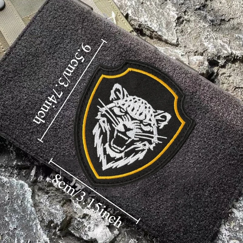 Parche de leopardo bordado, insignia de moral táctica, brazalete con gancho y bucle, mochila, ropa, accesorios decorativos, pegatinas - imagen 4