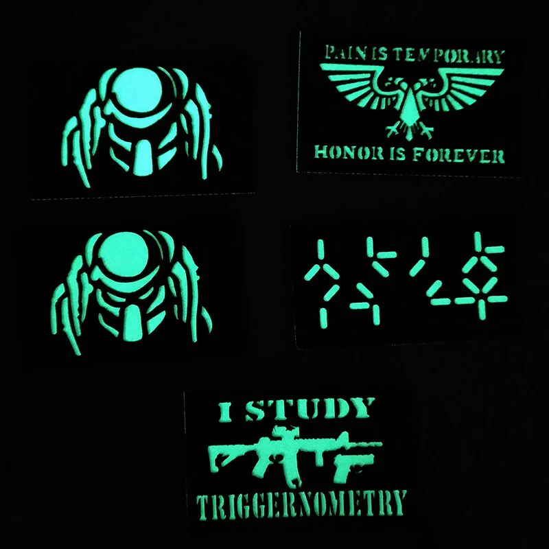 Accesorios para bolsa al aire libre CP Eagle IR insignia de moral que brilla en la oscuridad brazalete cortado con láser depredador oscuro Anime eliminar brazalete - imagen 3