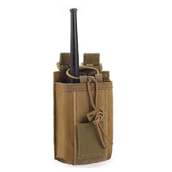 Bolsa táctica MOLLE nylon 1000D para exteriores con radio