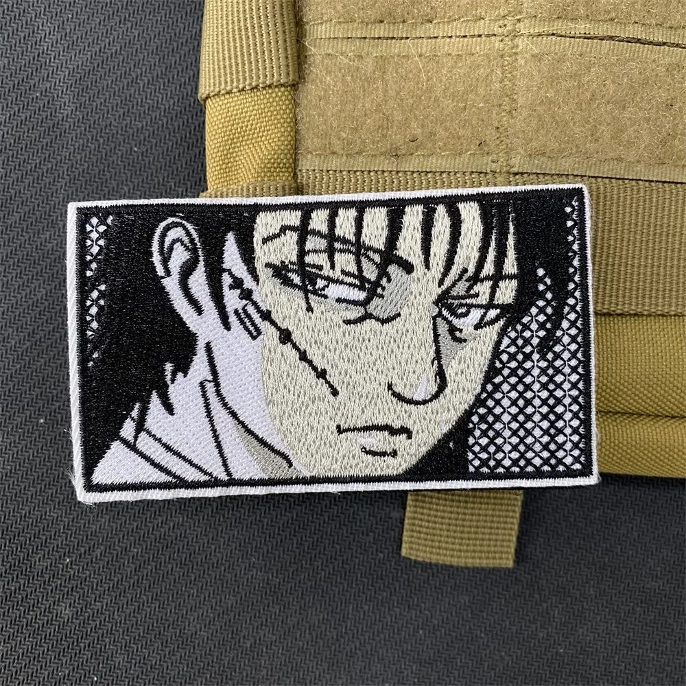 Parches bordados de Ojos de chica de personaje de Anime, parches de gancho y bucle, insignia de moral de animación japonesa, brazalete, mochila, pegatinas tácticas - imagen 4