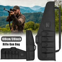 Estuche Táctico para Rifle de 100 cm, Funda Suave para Rifle, Bolsa de Transporte y Almacenamiento con 5 Bolsillos, Correa de Hombro Ajustable