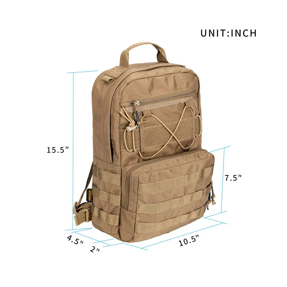 Mochila de hidratación táctica, bolsa de vejiga de 15L, senderismo, ciclismo, correr, mochilas Molle Camping para hombres (sin bolsa de agua incluida) - imagen 2