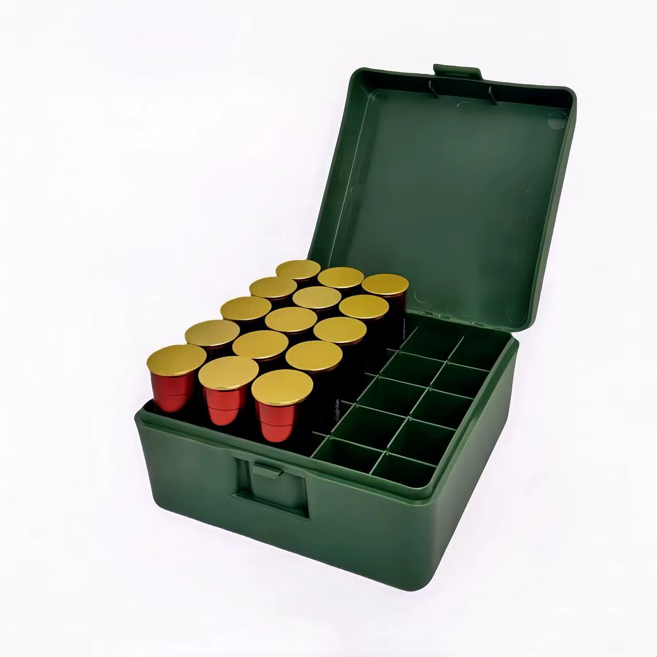 Caja abierta con cartuchos listos para usar