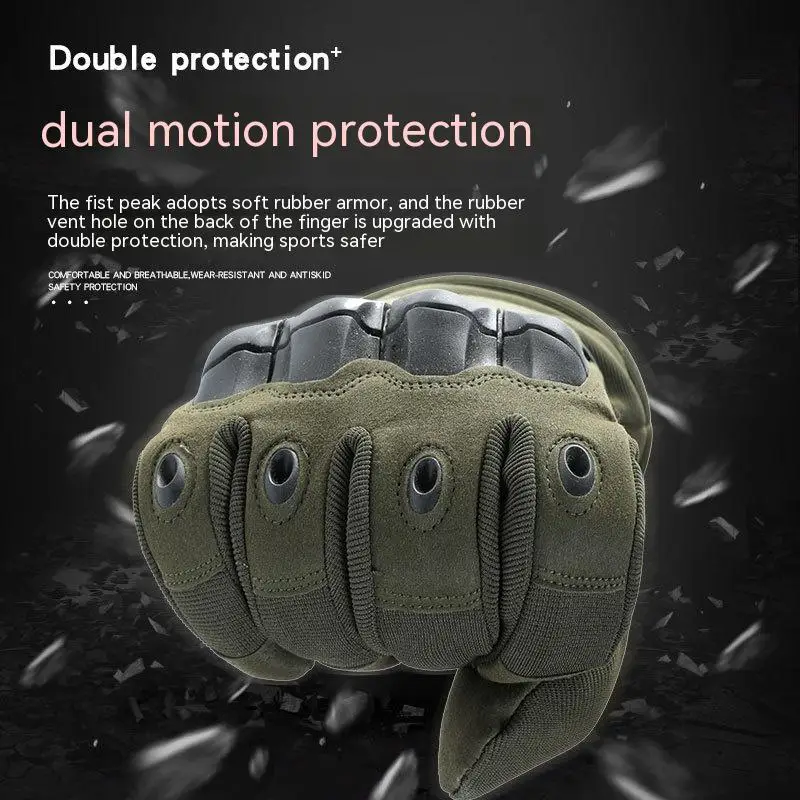 JSJM guantes tácticos de invierno para hombre, guantes cálidos gruesos de terciopelo, guantes antideslizantes con pantalla táctil de dedo largo, guantes de esquí con dedos completos - imagen 4