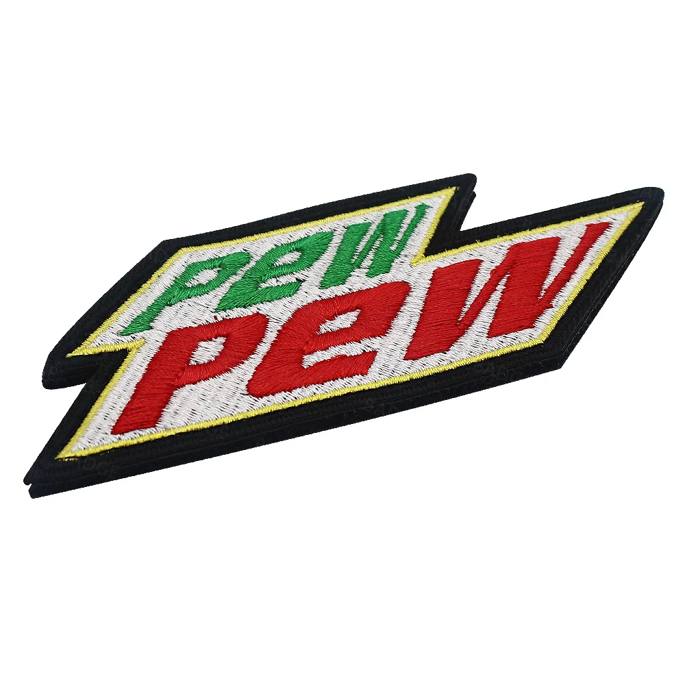 Parche bordado de PEW, emblema inspirado en el Humor, insignia táctica, sombrero de engranaje, cerveza, batido de manos, mochilas - imagen 4