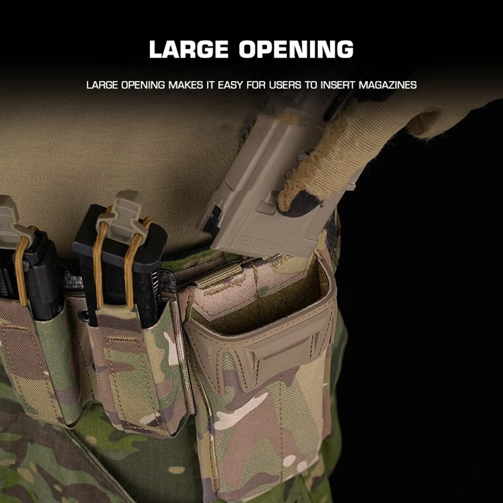 Bolsa táctica para revistas tipo K 5,56 AR, bolsa MAG para caza Airsoft, apertura ampliada, ajuste de altura multietapa, amplia adaptación - imagen 4