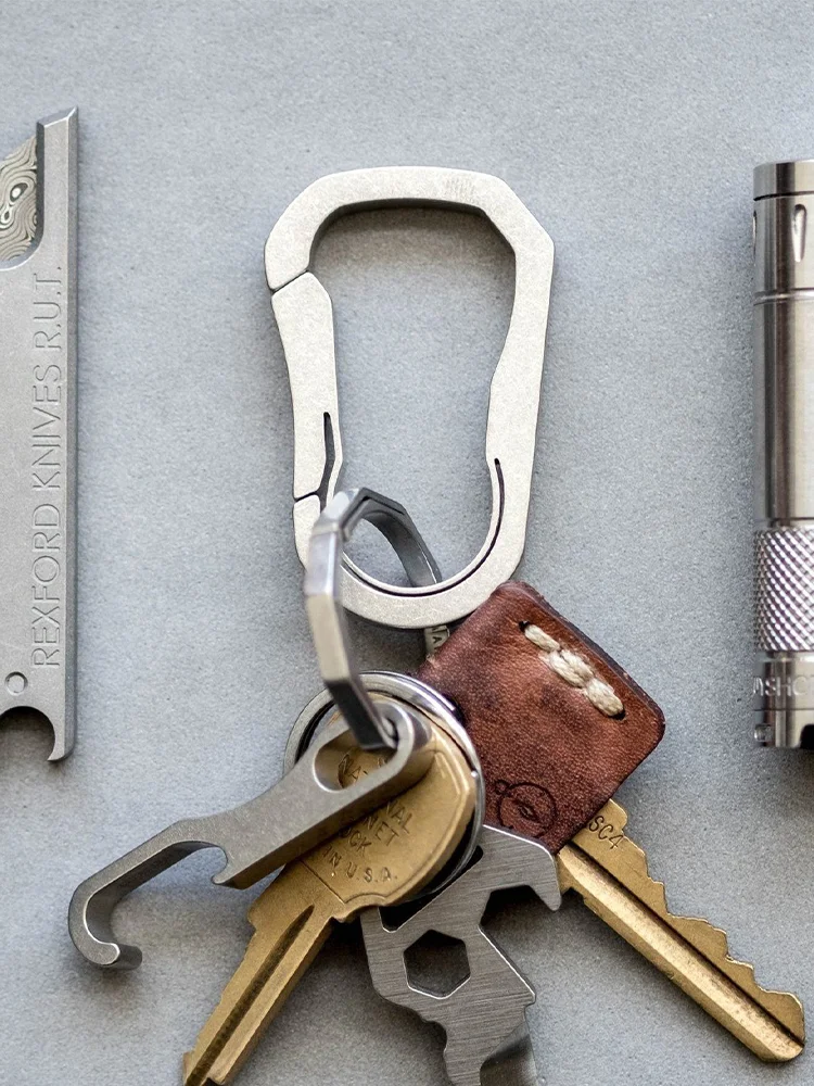 Hebilla de bloqueo de rodamiento todo en uno de titanio C50, hebilla de Montañismo ligera, sin carga, para viajes al aire libre - imagen 5