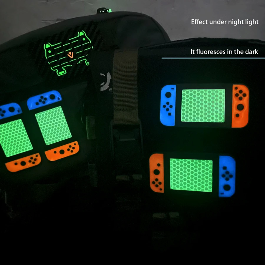 Parche luminoso para interruptor, insignia táctica azul y roja, apliques, estilo de presentador de juego para ropa, mochila, chaleco, decoración DIY - imagen 3