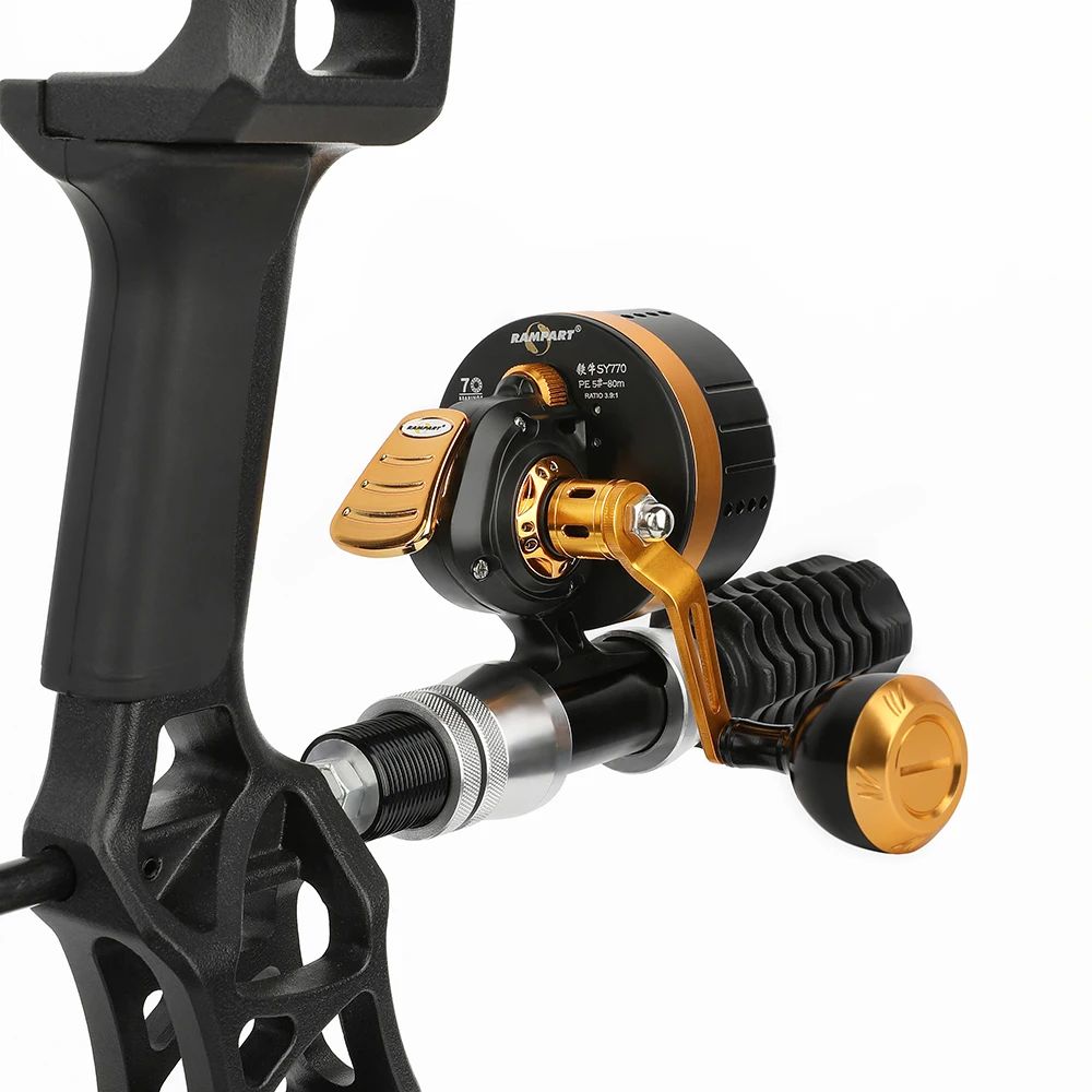 SY-770-carrete de pesca con arco de Metal, accesorio de tiro con arco compuesto recurvo, mano R/L, novedad - imagen 5