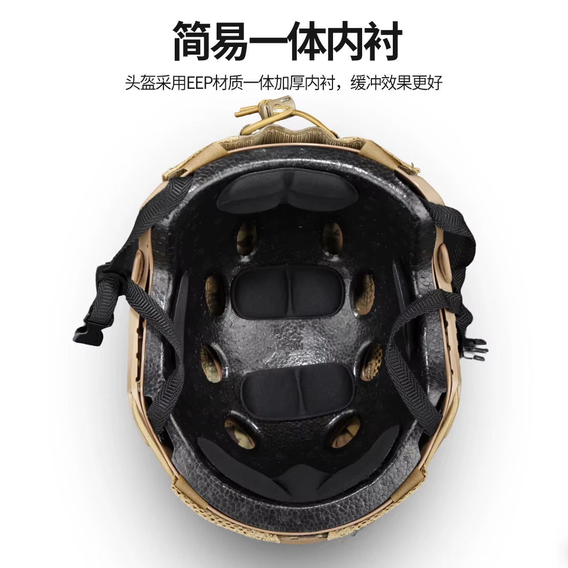 FAST Casco táctico con auriculares modulares y linterna airsoft - imagen 5