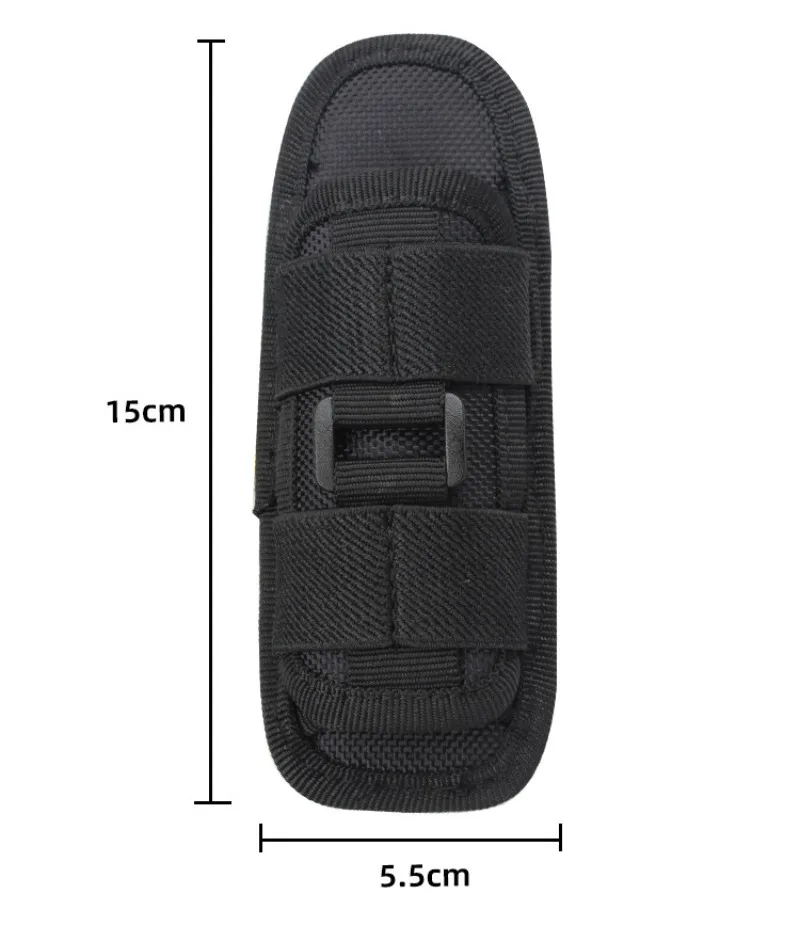 Funda táctica para linterna con clip y giro 360°