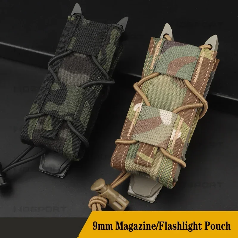 Bolsa táctica Molle de 9mm para revista GL17 M9 SIG P226, funda para pistola Mag, soporte para linterna, cuchillo de bolsillo, accesorios de caza - imagen 3