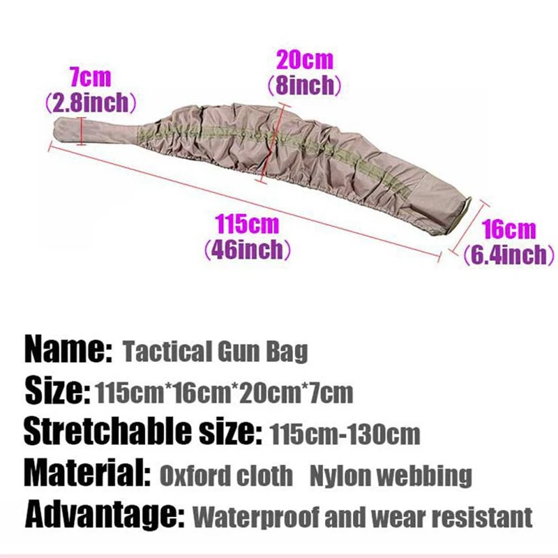 Funda suave de camuflaje de hoja de arce para Rifle, bolsa de pistola táctica, bolsa de tiro de caza, bolsa de carcasa de escopeta, funda de pistola larga - imagen 4