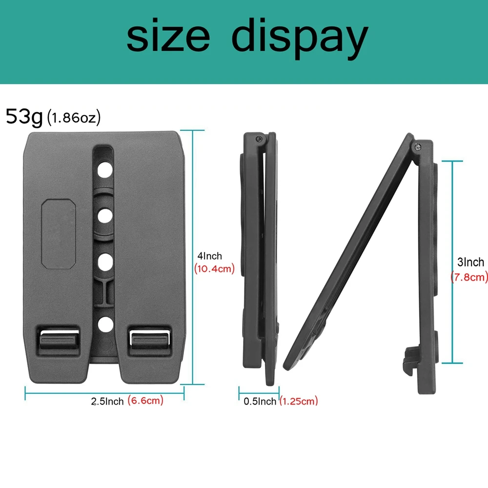 Adaptador MOLLE para funda táctica: chaleco, cinturón y cargadores - imagen 5
