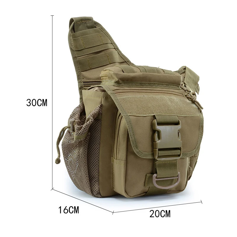 Bolsa de mensajero táctica 900D para hombre, bolsa para cámara DSLR para acampar al aire libre, bolso de hombro de camuflaje para sillín, bolso cruzado impermeable para acampar - imagen 3