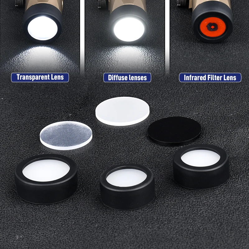 Protector de linterna Surefir M300, M600, X300, X400V para la linterna LED de arma de caza. Protector de lente personalizado, con dimensiones de 25,4 mm, 28 mm, 30 mm y 26 mm - imagen 4