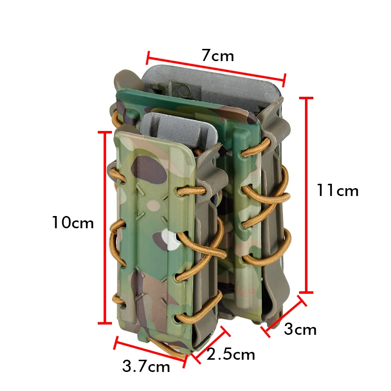 Bolsa táctica para revistas, soporte MOLLE Mag, bolsa para Rifle Mag 5,56, 7,62 9mm, bolsa táctica para pistola Mag Airsoft IDOGEAR - imagen 5