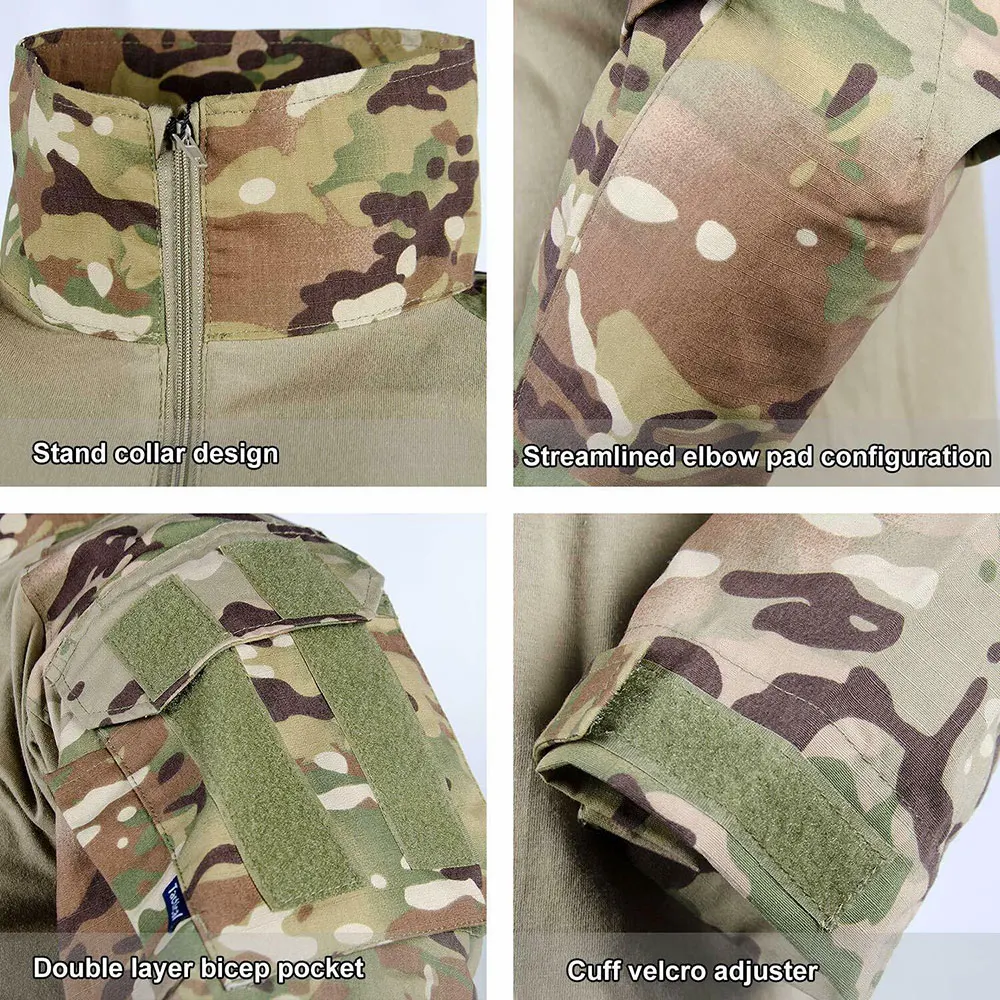 Camisa de combate táctico pantalones ejército de EE. UU. militar Paintball BDU Gen3 uniforme manga de asalto rápido Slim Fit uniforme superior de manga larga - imagen 5