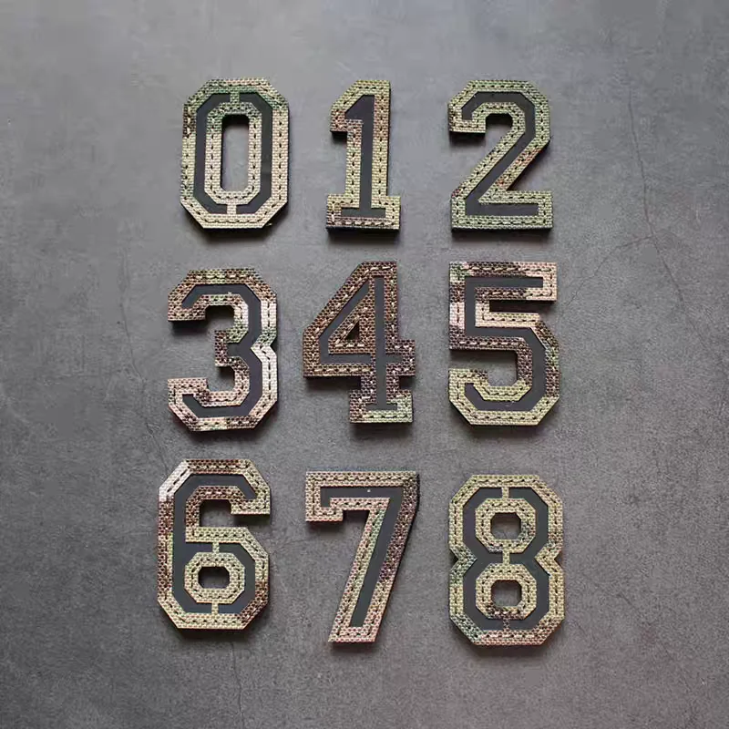 A-Z 26 letras en inglés parche reflectante de nombre 0-9 número nailon camuflaje ropa táctica insignia apliques accesorios DIY - imagen 2