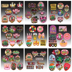 8 unids/set Países Bajos Oeteldonk emblema parches bordados en ropa parche de carnaval parches para planchar para ropa parche decorativo