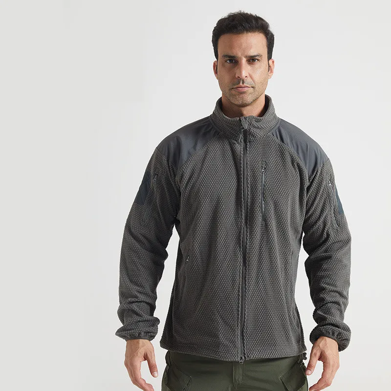 Chaqueta táctica para deportes al aire libre, chaqueta polar térmica de lana, abrigo con cuello levantado, traje de senderismo, primavera y otoño - imagen 5