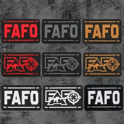 FAFO Parche táctico luminoso de PVC con gancho para chaleco