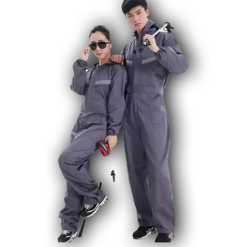 Mono reflectante de una pieza con gorra, mono de protección laboral de manga larga para hombre, pintura en aerosol, traje protector de reparación de automóviles - imagen 3