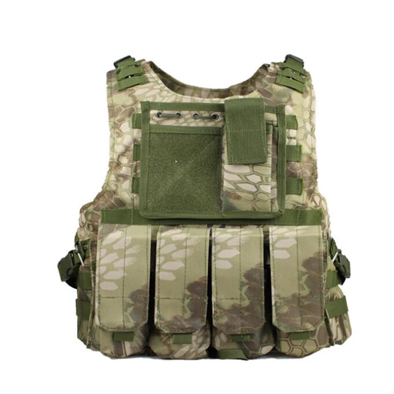 Chaleco táctico Molle para exteriores, ropa de combate de asalto, Paintball, Multicam, Kryptek, Camuflaje negro, equipo de caza - imagen 5