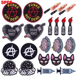 Parche bordado termo adherente negro estilo Punk – Ropa y chaquetas
