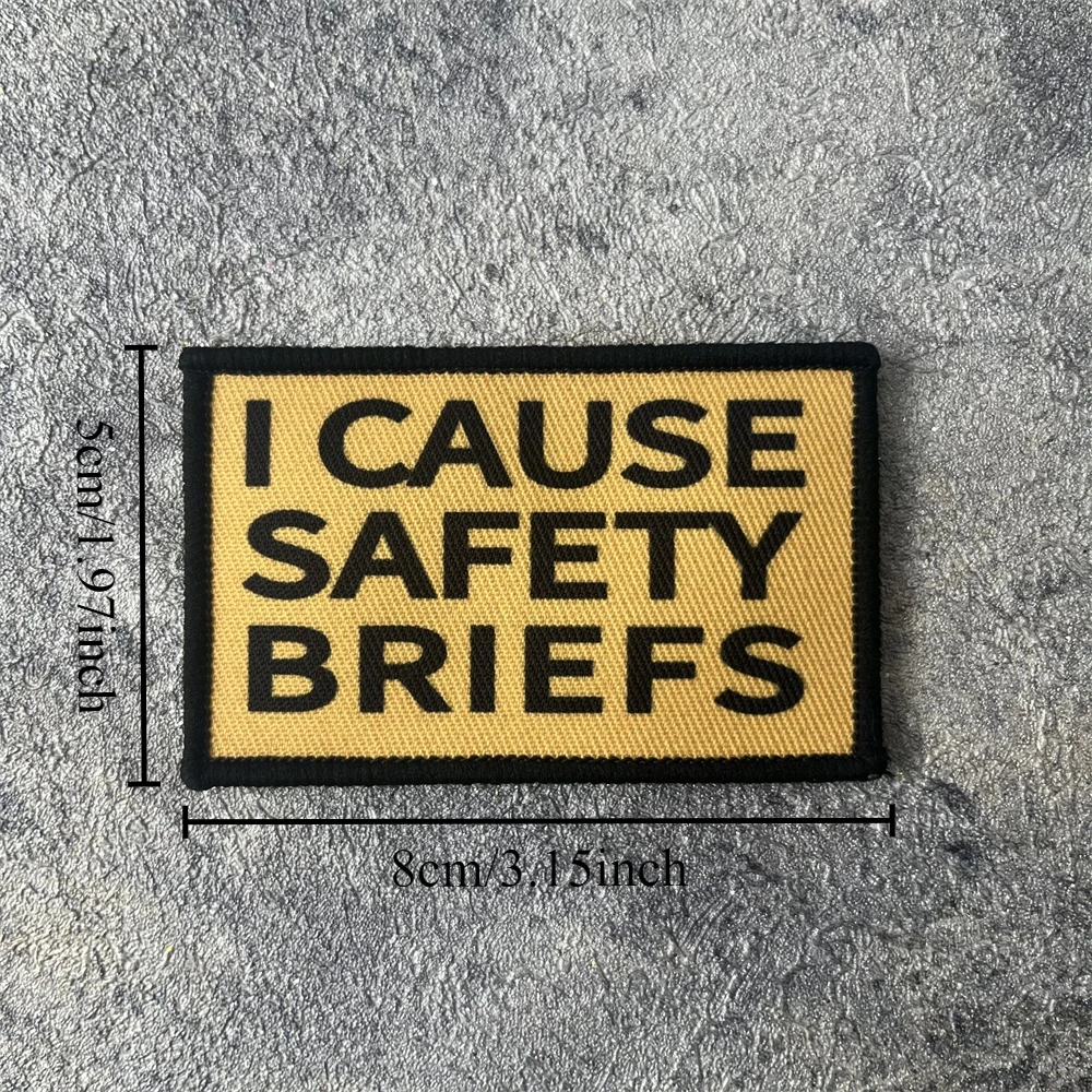 Me causa calzoncillos de seguridad divertido parche de insignia de moral emblema militar brazalete táctico gancho bucle ropa mochila accesorios pegatinas - imagen 3