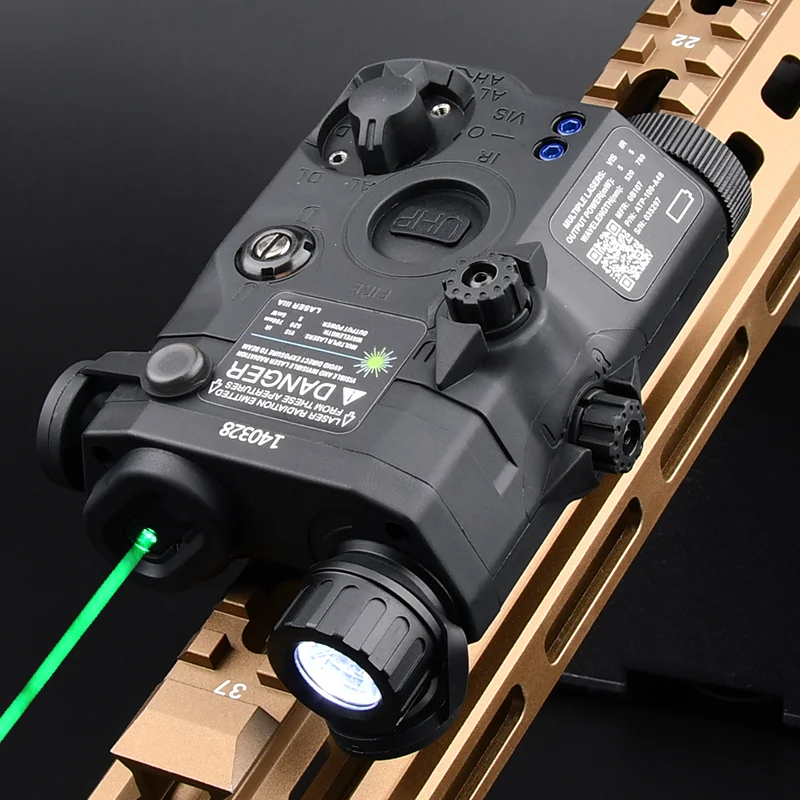Airsoft-indicador táctico PEQ 15 LA5C, luz blanca para arma, linterna estroboscópica para caza, rojo, verde, azul, versión IR - imagen 5