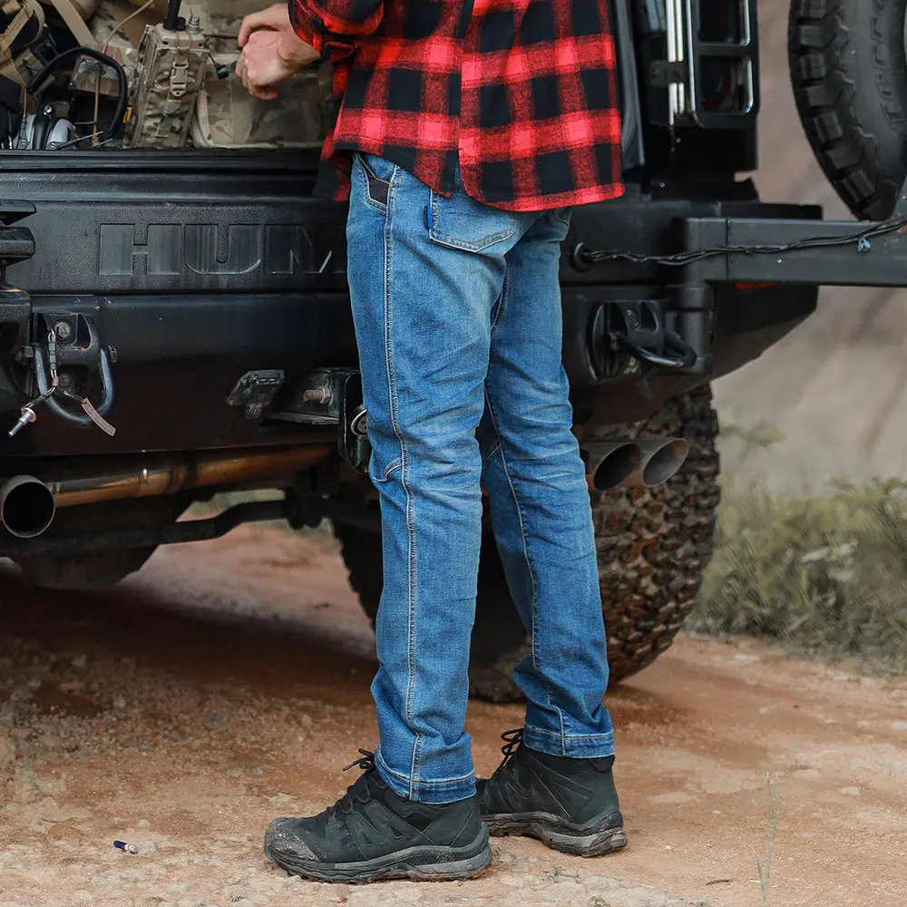 Emersongear etiqueta azul libertad pantalones vaqueros tácticos pantalones de carga pantalones DENIM ergonómicos Camping senderismo caza al aire libre EMB9710 - imagen 5