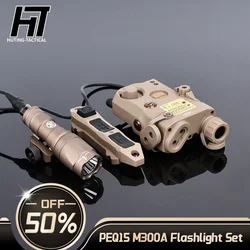 Surefir M300 M600 linterna Tacital Airsoft PEQ 15 punto rojo verde azul Indicador de visión Luz de caza láser 20mm rail