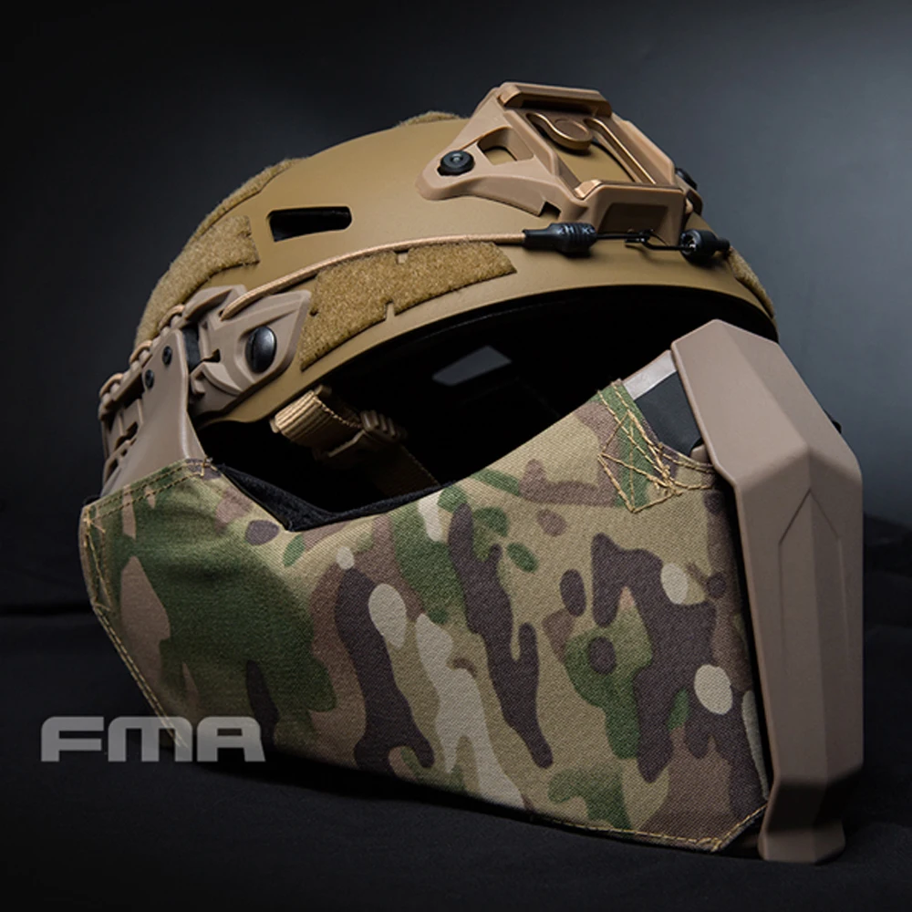 TBFMA Gunsight Mandible Tactical Airsoft equipment máscara de media cara para Fast/High Cut/MT Helmet Multicam Eye Protection - imagen 2