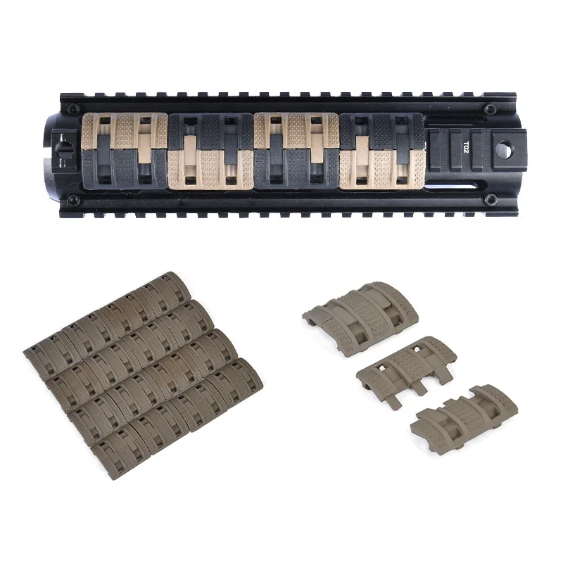 Cubiertas de paneles de riel mejorados XTM, 16 Uds. Para AR15 M4 HK416 GBB AEG, accesorios para pistola de juguete Airsoft, cubierta de riel táctico
