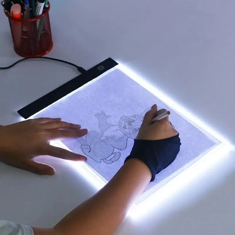 Almohadilla de copia de dibujo Led de 3 niveles, tablero regulable, mesa de animación, pintura, juguetes educativos, regalo, Bloc de notas con luz ajustable para niños - imagen 3