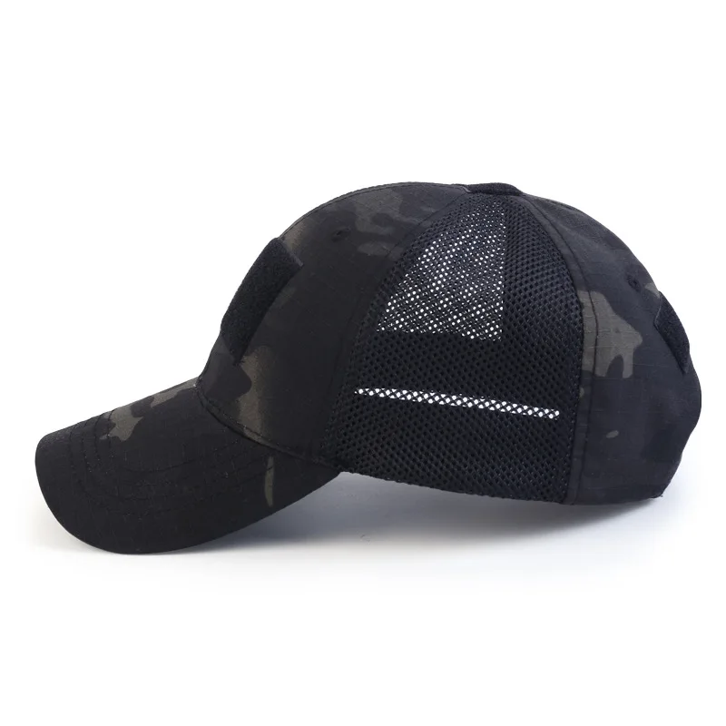 Gorras de béisbol militares para hombre, sombreros de Paintball de combate del ejército táctico de camuflaje, malla de verano ajustable, sombreros de sol clásicos Snapback - imagen 5