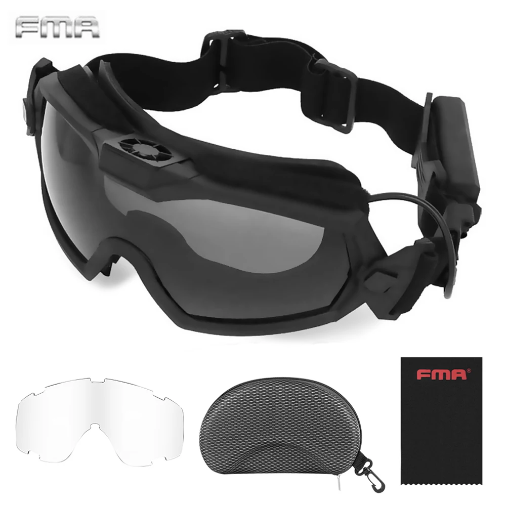 FMA-gafas de protección para los ojos, lentes con ventilador, versión actualizada, antiniebla, tácticas, para Paintball - imagen 2