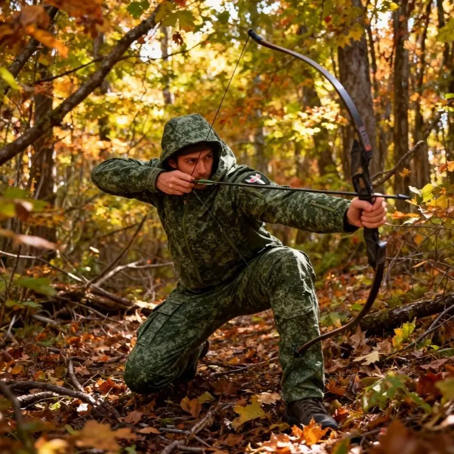 Traje tipo jersey con aislamiento e impermeabilización para fines de entrenamiento. Adecuado para acampar, caminar y cazar al aire libre.