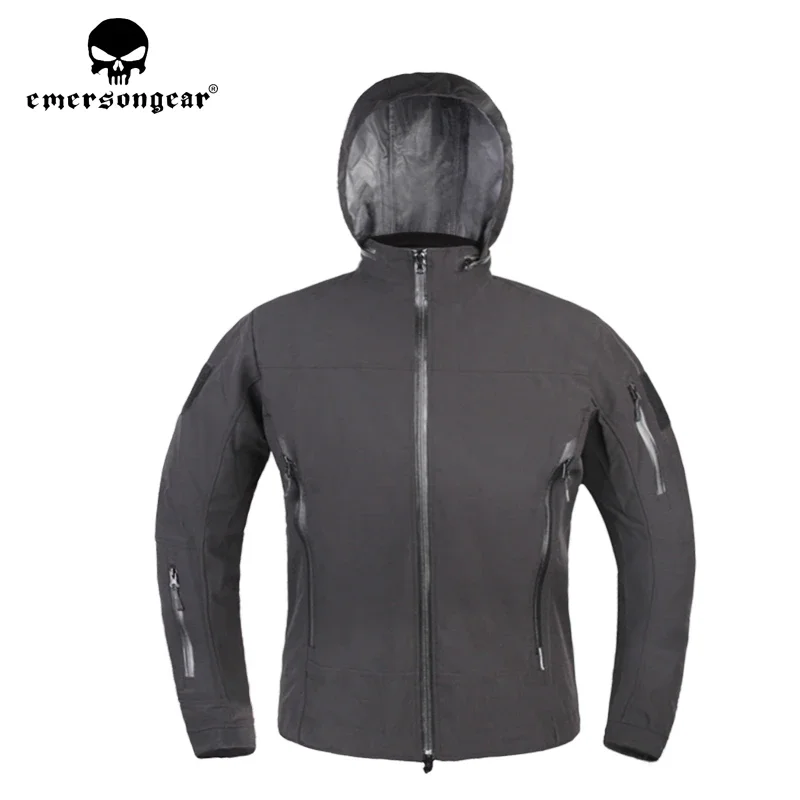 Emersongear, chaquetas tácticas SoftShell para hombre, abrigo de invierno para acampar, senderismo, chaqueta cortavientos de caza, abrigos de caza con capucha, deportes al aire libre - imagen 4