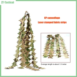 Paquete de hojas sueltas 3D: tiras de hojas cortadas con láser para camuflaje 3D, ideal para persianas de caza, envolturas para rifles y trajes Ghillie DIY, 10 piezas