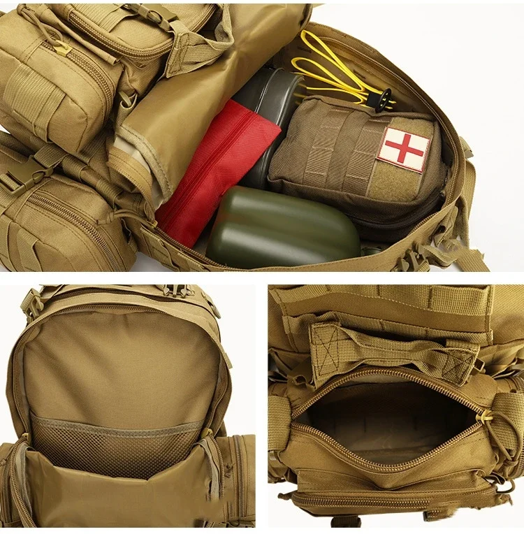 BOLAS TÁCTICAS FUNCIONALES YAKEDA MOLLE, bolsa de lona para deportes de senderismo al aire libre, mochila táctica de adiestramiento al aire libre para hombres y mujeres - imagen 4