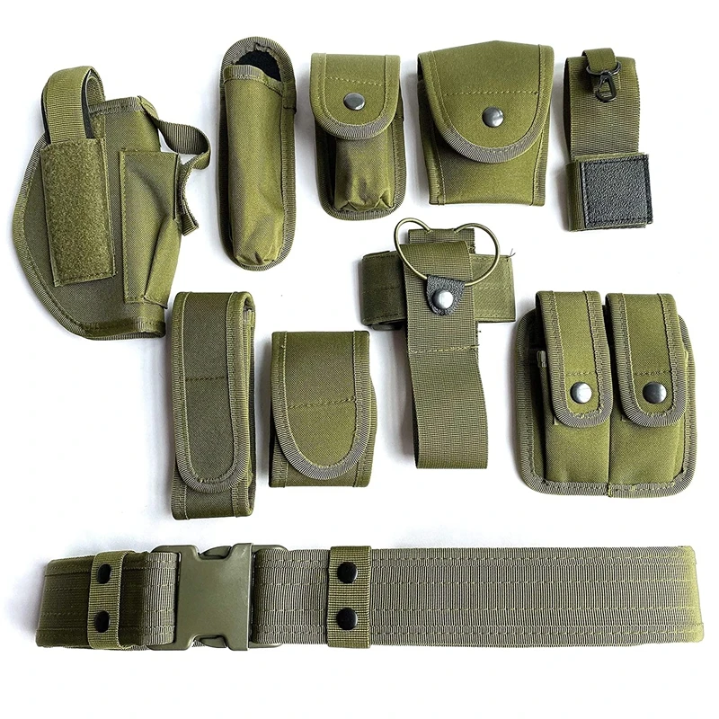 Sistema de Equipo Modular táctico, cinturón de servicio moldeado para aplicación de la ley, Colt 1911, funda para pistola, bolsa para linterna, funda para bastón - imagen 3