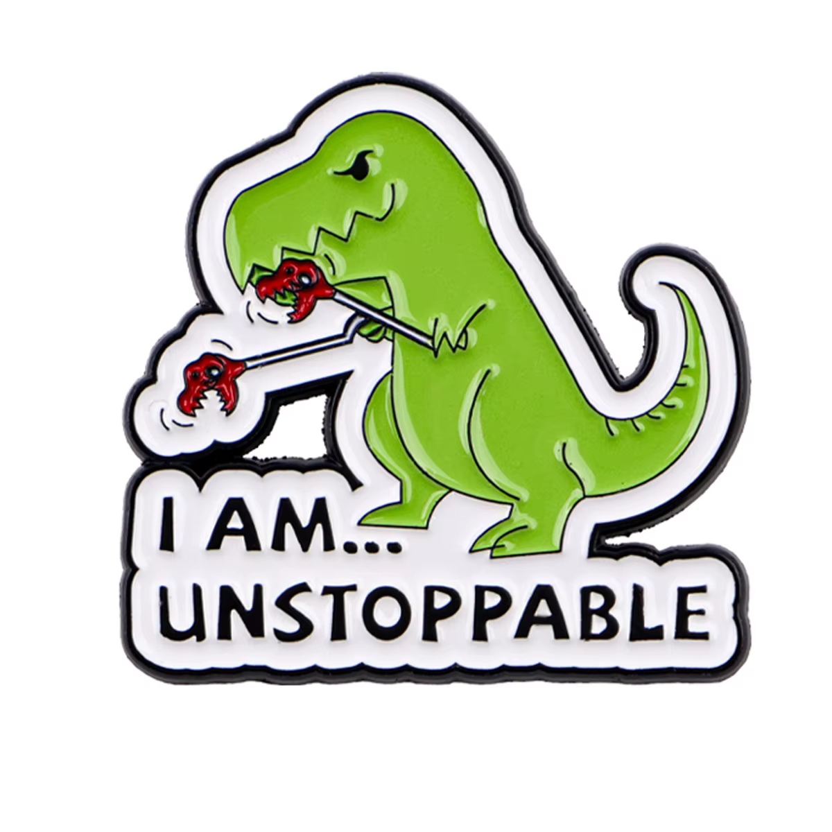 Pin de esmalte dinosaurio impermeable – broche para solapa o mochila - imagen 2