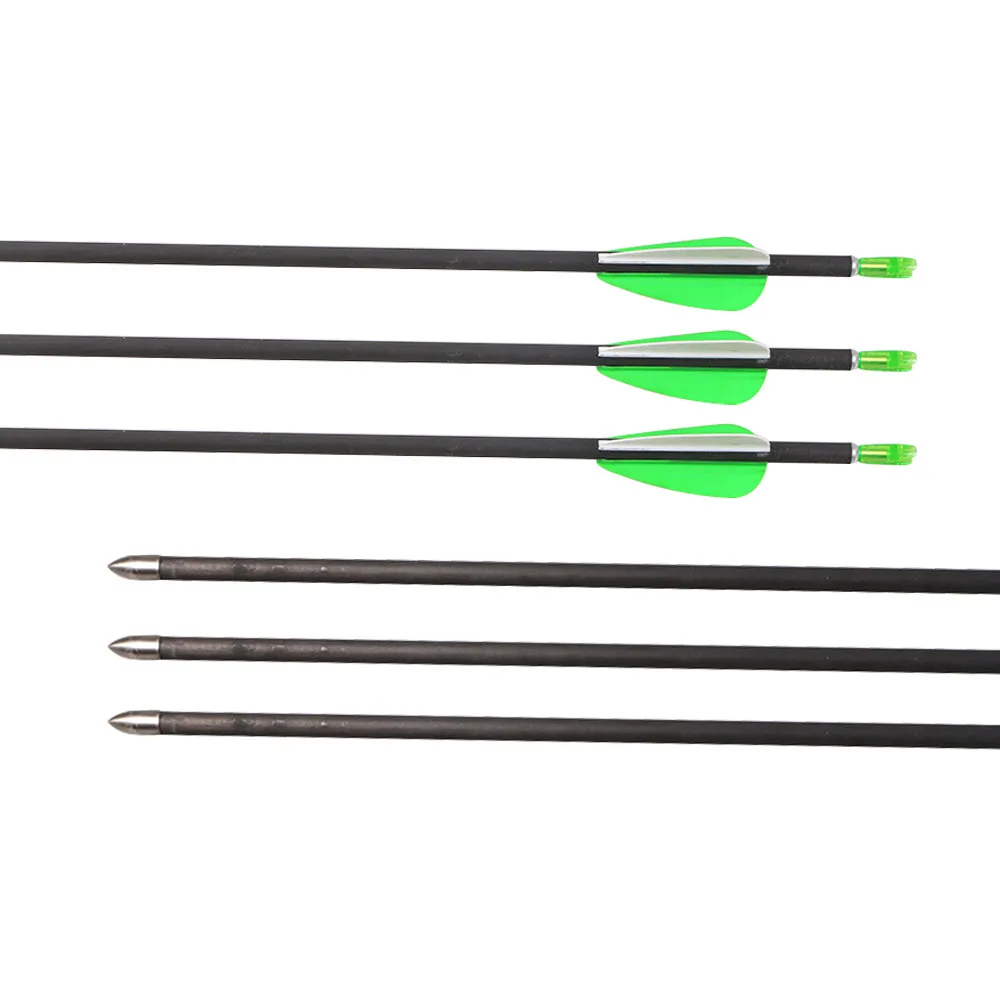 Toparchery Flechas de Carbono 32 pulgadas Spine 600 Puntas Fijas - imagen 3