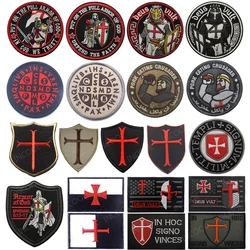 Parches bordados de los caballeros templarios, brazalete táctico en Dios, insignias decorativas bordadas de soldados para chaqueta y ropa